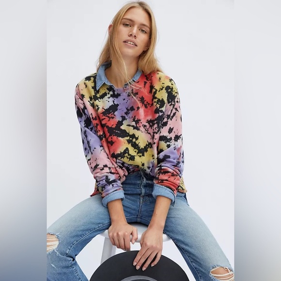ANTHROPOLOGIE | LETLUV ZOEY TIE-DYE SWEATSHIRT SMALL - Picture 1 of 8
